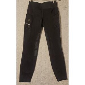 Cavallo CavaGrip Womens Black Equestrian Riding Leggings Size 28 x 27 Full Seat
